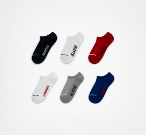 Converse 6-Pack Wordmark No-Show Socks Obsidienne | QW9275408